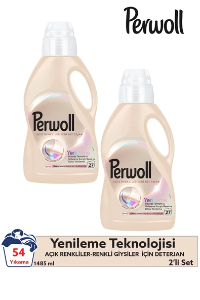 Perwoll Açık Renkliler 2x 1.485 ml 54 Yıkama ürün görseli 1