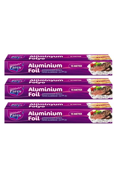 Parex Alüminyum Folyo 15 Mt Üçlü Set