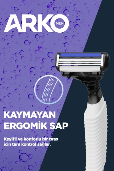 Arko Men Pro4 Dört Bıçaklı Tıraş Bıçağı 6 Adet - Resim 5