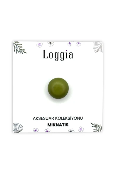 Loggia Eşarp Ve Şal Mıknatısı Soft Haki Yeşil Renk - Başörtü Tutucu Kadın Tesettür Aksesuar Mıknatıs - Resim 7