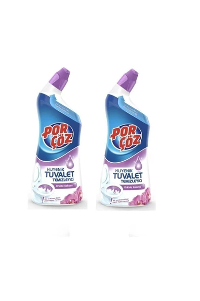 Porçöz Ekstra Güçlü Hijyenik Tuvalet Temizleyici Orkide Kokusu 750 ml X 2 Adet ürün görseli