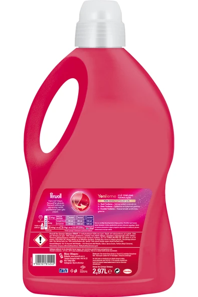 Perwoll Sıvı Deterjan Yenileme Renkli 2.97L 2'li Set (Toplam 5.94L) – Canlı Renkler İçin Temizlik - Resim 3