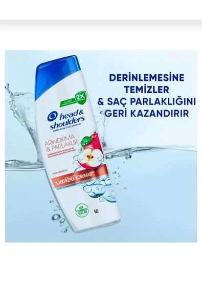 Head&Shoulders Arındırma&Parlaklık Kepeğe Karşı Etkili Şampuan 330 ML 6 Adet - Resim 3