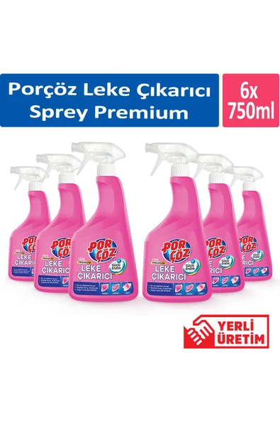 Porçöz Leke Çıkarıcı Sprey Premium 750 ml x 6 Adet ürün görseli