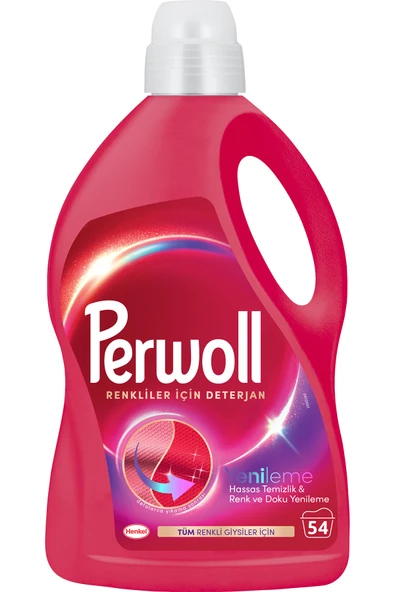 Perwoll Sıvı Deterjan Yenileme Renkli 2.97L 2'li Set (Toplam 5.94L) – Canlı Renkler İçin Temizlik - Resim 2