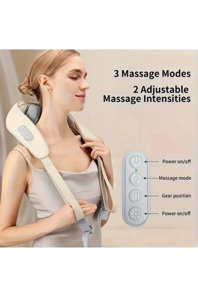 Auhma Amg31 Titreşimli Omuz ve Boyun Masaj Aleti Isıtıcılı 5D Yoğun Masaj Başlığı - 6