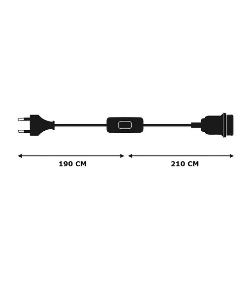E14 Duylu 4 Metre Arapuarlı (AÇ KAPAT ANAHTAR) Fişli Seyyar (2X0,50) (BEYAZ) - 5