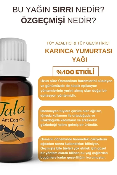 Tala Karınca Yumurtası Yağı Tüy Azaltıcı Tüy İnceltici Tüy Dökücü 20 Ml - 4