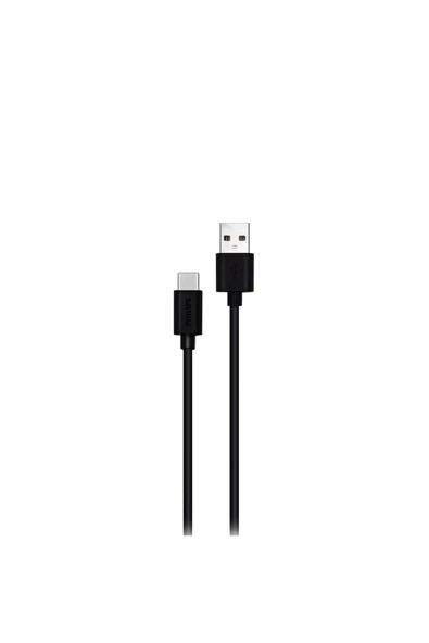 Philips 3a 45w Usba To Type-c Hızlı Şarj Ve Data Kablosu 1.2metre Siyah Dlc3541a/00 - 1