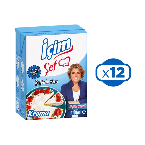 İçim Krema 200 gr %35 Yağlı x 12 Adet - 1