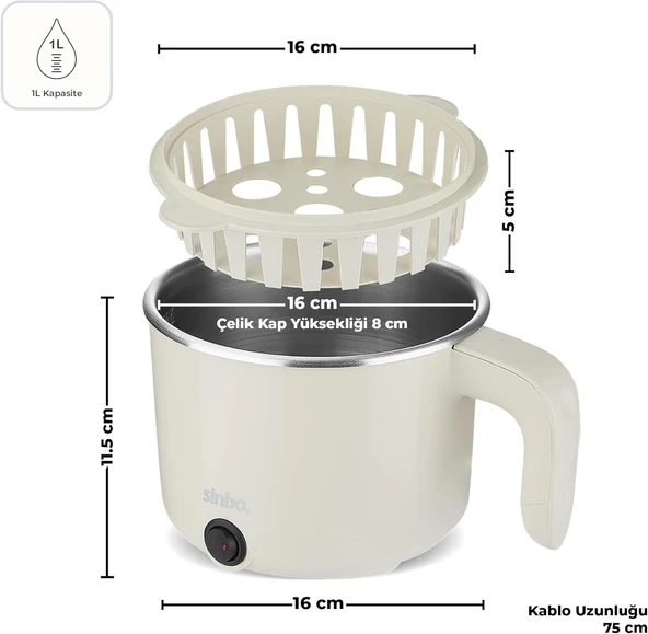 Sinbo Sco-5063 Çok Fonksiyonlu Buharlı Pişirici Uyumlu - 2