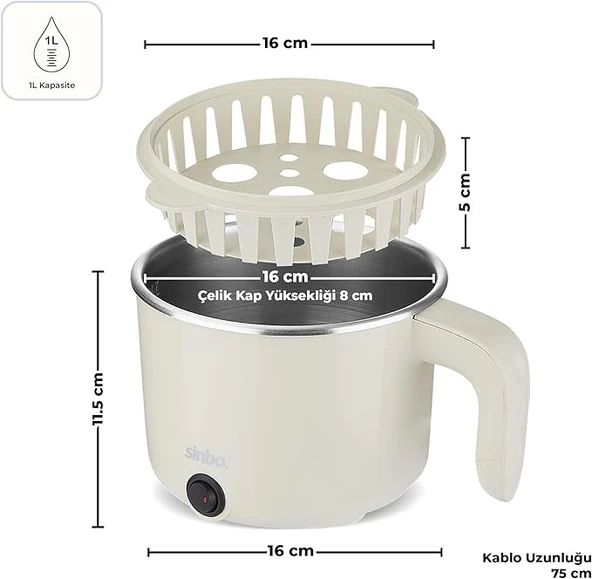 Sinbo Sco-5063 Çok Fonksiyonlu Buharlı Pişirici Uyumlu - 4