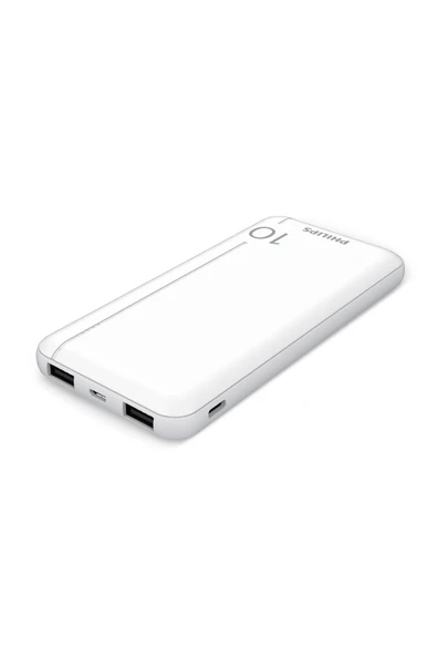 Philips DLP2810CW/00 10.000 mAh Powerbank 2xUSB-A, 1xUSB-C, Beyaz - 1