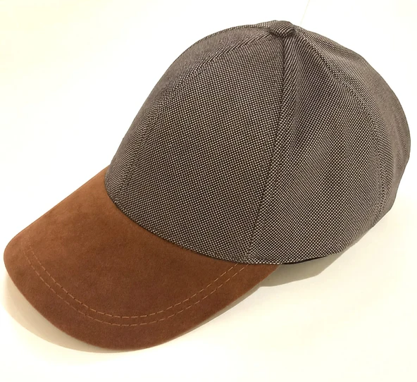 Monalisa Home Şık Kahve Ve Gri Rengi Kadife Erkek Şapka