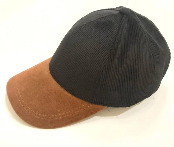 Monalisa Home Şık Kahve Ve Siyah Kadife Erkek Şapka ürün görseli 1