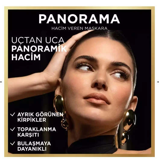Loreal Paris Panorama Hacim Veren Maskara Siyah - Resim 4