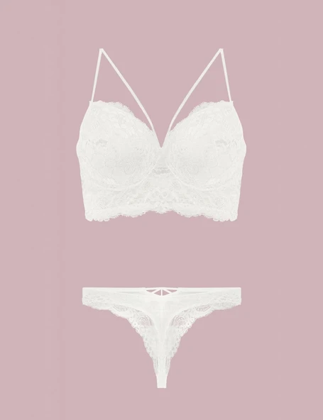 4330 Desteksiz Dantelli Sütyen Takım ürün görseli 1