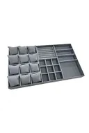 Özel Sipariş 60/35 Cm Süet Kaplama Gri Renk Çekmece Içi Takı Düzenleyicisi ürün görseli