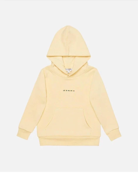 Açık Sarı  Kapüşonlu Çocuk Eşofman Takımı - 3