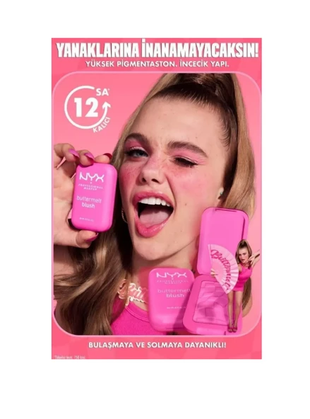 Nyx Buttermelt Blush Kremsi Pembe Pudra Allık 08 Getting Butta - 3