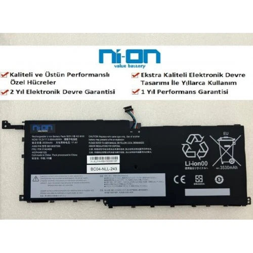 Nion Lenovo SB10K97566 SB10F46467 uyumlu Notebook Batarya - Pil ürün görseli 1