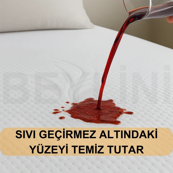 Beylini Yatak Alezi Kapitone Full Fitted Sıvı Geçirmez Kaymaz Yatak Örtüsü Yatak Koruyucu Full Kenar Yatak Çarşafı - 3