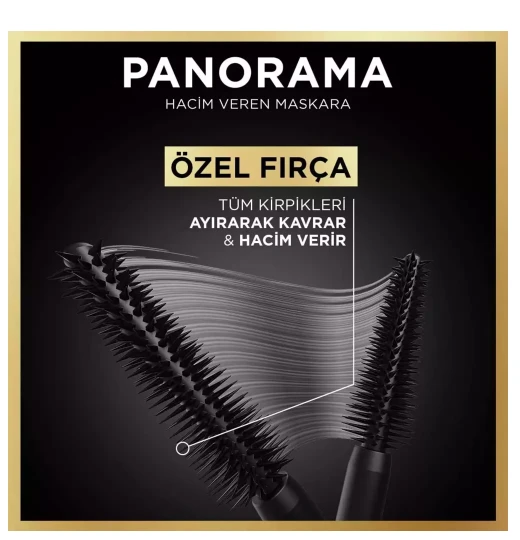 Loreal Paris Panorama Hacim Veren Maskara Siyah - Resim 5