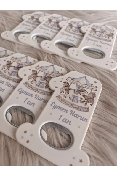 Doğrukan Hediyelik 10 adet mavi atlı karınca konsept 1 rakam açacak magnet yenidoğan doğum günü mevlüt hediyelikleri - 2