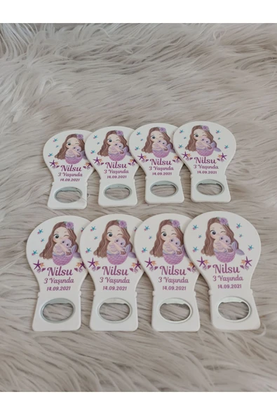 Doğrukan Hediyelik Deniz kızı konsept balon açacak yenidoğan doğum günü mevlüt magnet hediyelik(25 adet) - Resim 3