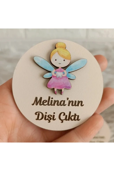 Doğrukan Hediyelik Diş Perisi Diş Buğdayı Yenidoğan Doğum Günü Hediyelikleri Ahşap Figürlü Magnet 10 Adet ürün görseli