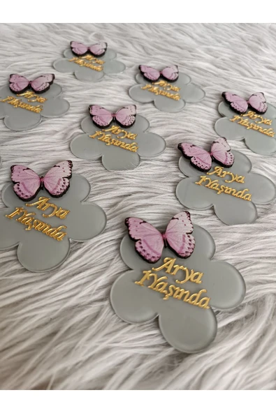 Doğrukan Hediyelik Papatya şeklinde pleksili figürlü yenidoğan doğum günü mevlüt magnet hediyelik (10 adet) - Resim 2