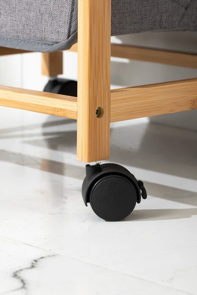 Dekorasyaa Bambu 2 Çekmeceli Çok Amaçlı Banyo Düzenleyici Çamaşır Sepeti Organizer - 4