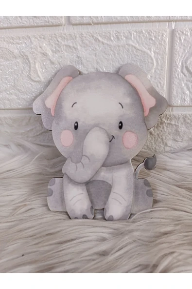 Doğrukan Hediyelik 15 cm kapı süsü takı yastığı bebek hediyelik süslemelerine uygun oturan fil figür ürün görseli