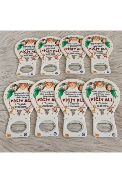 Doğrukan Hediyelik 25 adet Safari temalı balon açacak magnet hediyelik doğum günü yenidoğan mevlüt hediyelikleri - Resim 3