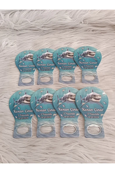 Doğrukan Hediyelik 25 adet köpekbalık deniz konsept balon açacak yenidoğan doğum günü mevlüt magnet hediyelik - Resim 3