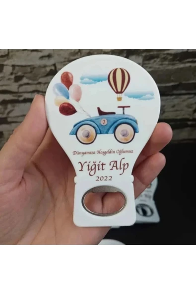 Doğrukan Hediyelik 25 adet arabalı balon açacak yenidoğan doğum günü hediyelik magnet