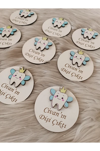 Doğrukan Hediyelik Diş Buğdayı Diş Partisi Yenidoğan Doğum Günü Magnet Hediyelikler(10 ADET) - Resim 2