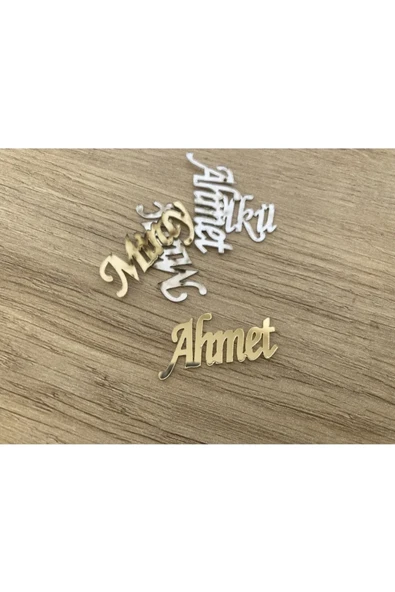 Doğrukan Hediyelik 20 Adet Hediyelik Magnetlerde Kullanılan 4x2 Birleşik Pleksi İsim Gold Ve Gümüş Seçenekli - Resim 2
