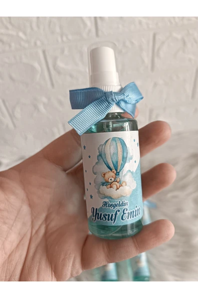 Doğrukan Hediyelik 10 adet Bebek kolonyası yenidoğan kolonyası isme özel yenidoğan doğum günü hediyelikleri ürün görseli