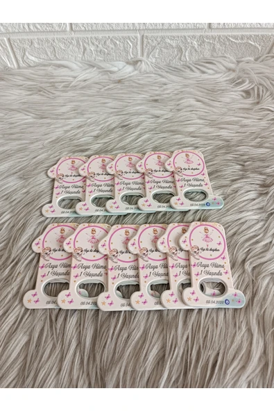 Doğrukan Hediyelik 25 adet peri kızlı 1 rakam açacak yenidoğan doğum günü magnet hediyelik - 3