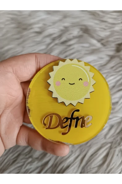 Doğrukan Hediyelik 10 adet güneş figürlü pleksi yenidoğan doğum günü magnet hediyelik ürün görseli