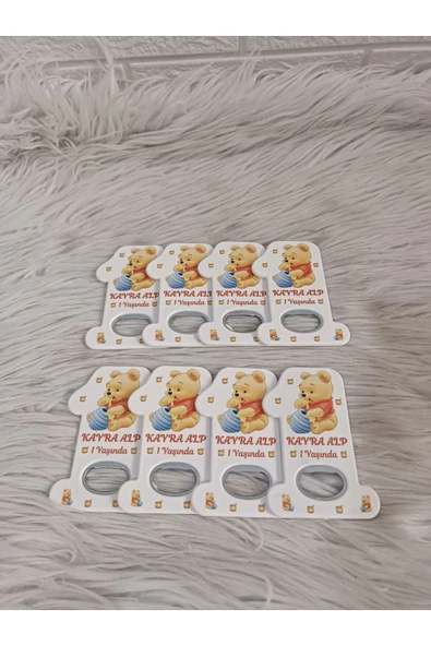 Doğrukan Hediyelik Winnie the Pooh 1 açacak yenidoğan doğum günü mevlüt magnet hediyelik 10 adet - Resim 3