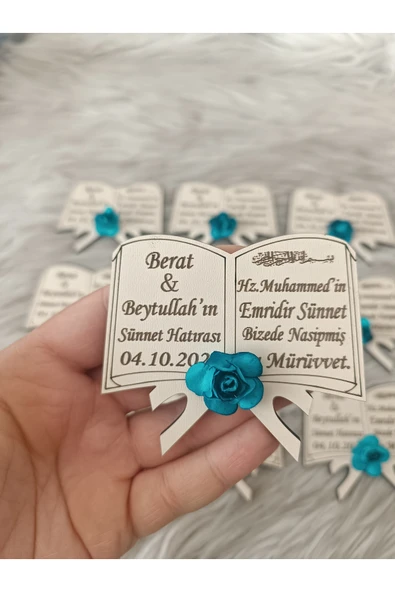 Doğrukan Hediyelik 20 adet sünnet yenidoğan doğum günü ahşap magnet hediyelik ürün görseli