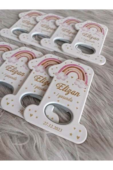 Doğrukan Hediyelik 10 adet gökkuşaklı 1 rakam açacak yenidoğan doğum günü mevlüt hediyelikleri - Resim 2