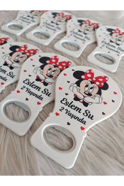Doğrukan Hediyelik 50 adet kız Mickey mouse konsept balon açacak magnet yenidoğan doğum günü mevlüt hediyelikler - Resim 2