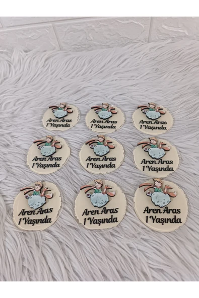 Doğrukan Hediyelik 10 adet küçük prens konsept pleksi figürlü magnet yenidoğan doğum günü mevlüt hediyelikleri - 3