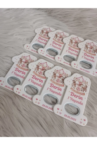 Doğrukan Hediyelik 10 adet atlı karınca konsept 1 rakam açacak yenidoğan doğum günü mevlüt magnet hediyelik - Resim 2