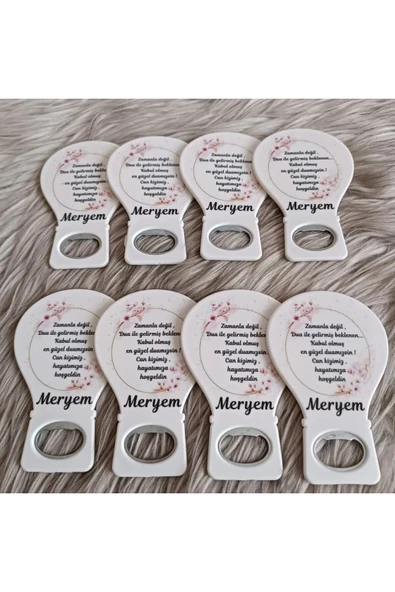 Doğrukan Hediyelik 25 adet çiçekli çerçeveli yenidoğan doğum günü balon açacak magnet - 3