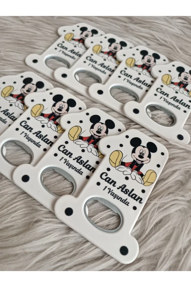 Doğrukan Hediyelik 10 adet oturan mickey 1 rakam açacak yenidoğan doğum günü mevlüt hediyelikleri - Resim 2