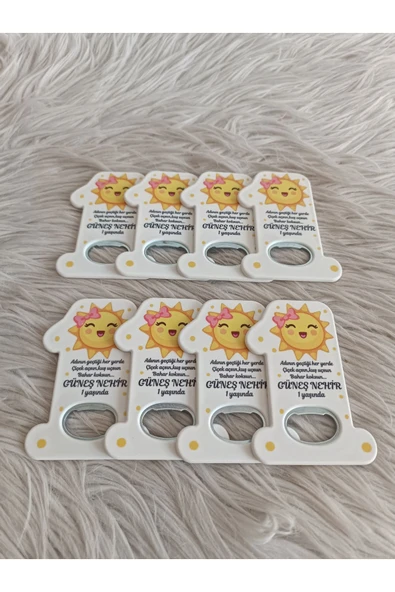 Doğrukan Hediyelik 25 adet güneş konsept 1 açacak magnet hediyelik yenidoğan doğum günü mevlüt hediyesi - Resim 3
